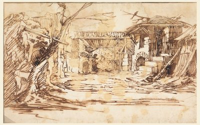 Disegno, Set per un presepe di Natale da Unknown